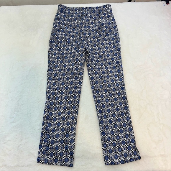 Jude Connally Womens Lucia Crop Stretch Knit Pants Blue Geometric Size Small - Picture 6 of 15